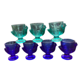 Set of 7 chicken eggcups