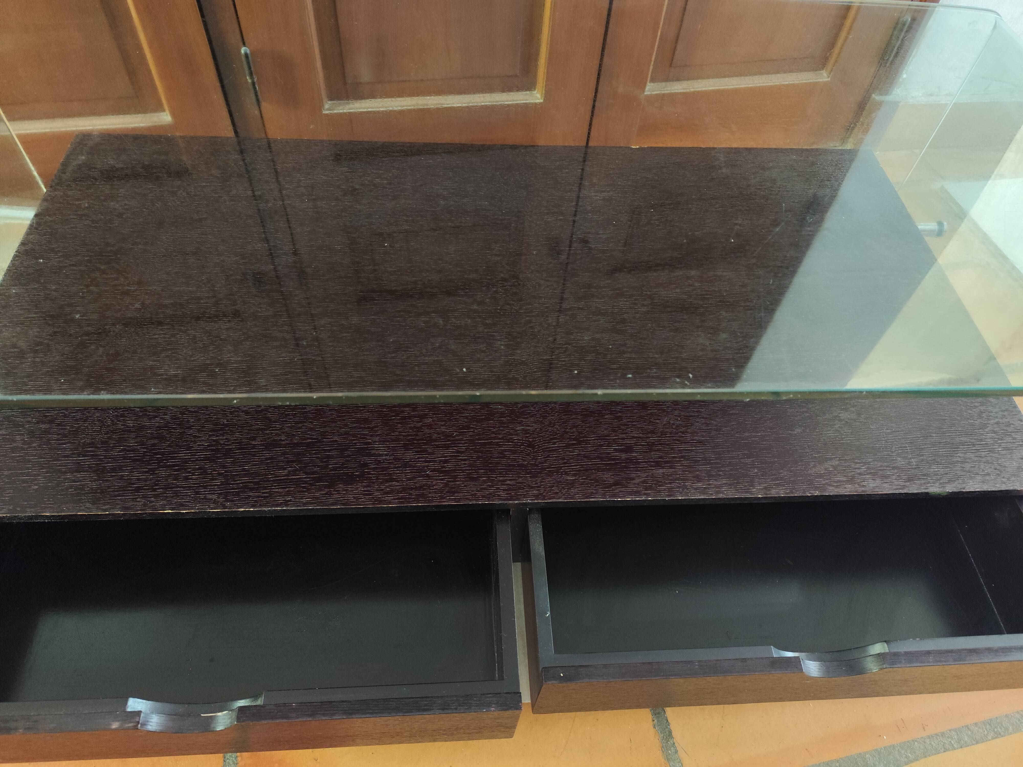Table basse vintage DRIMMER Bois et verre