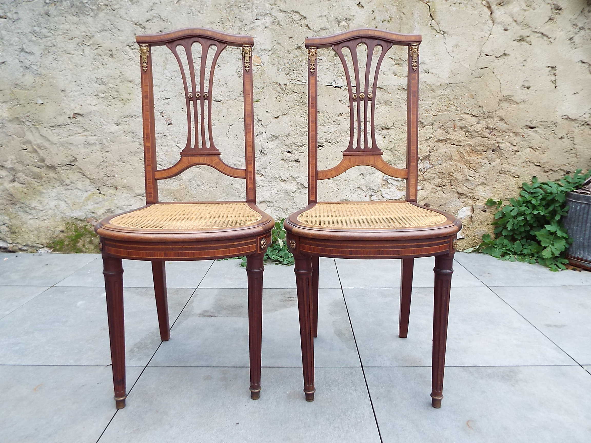 2 Louis XVI style chairs