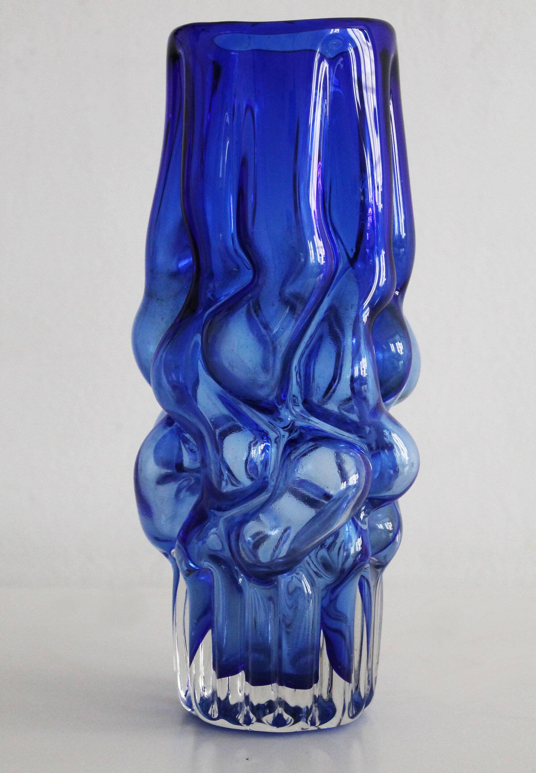 1960's Flower Vase by Pavel Hlava for Novy Bor Glasswork