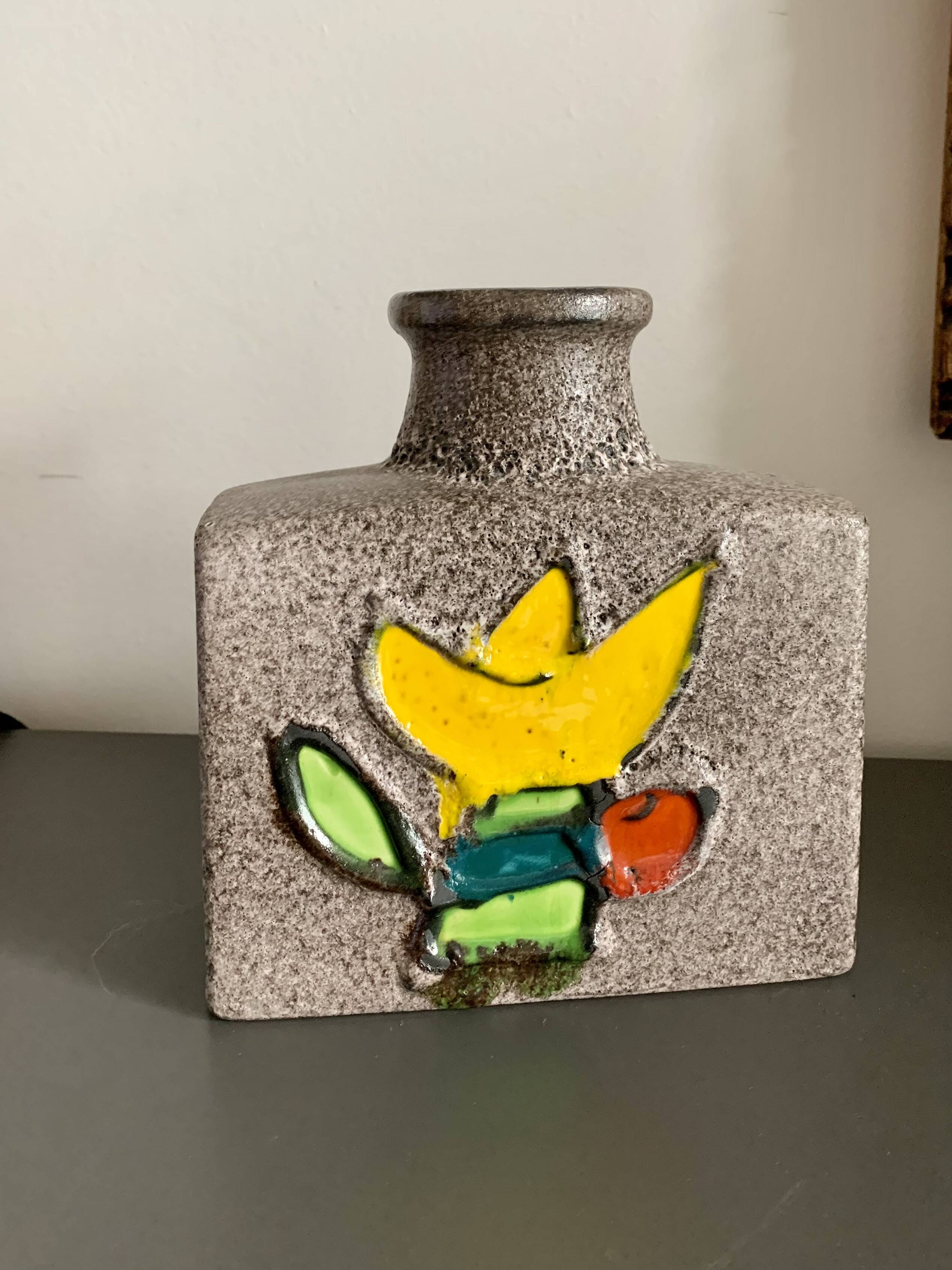 Vase Fat Lava West Germany 1980s