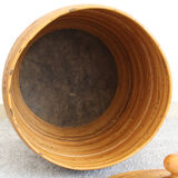 Cylindrical wicker basket, Italy 70's