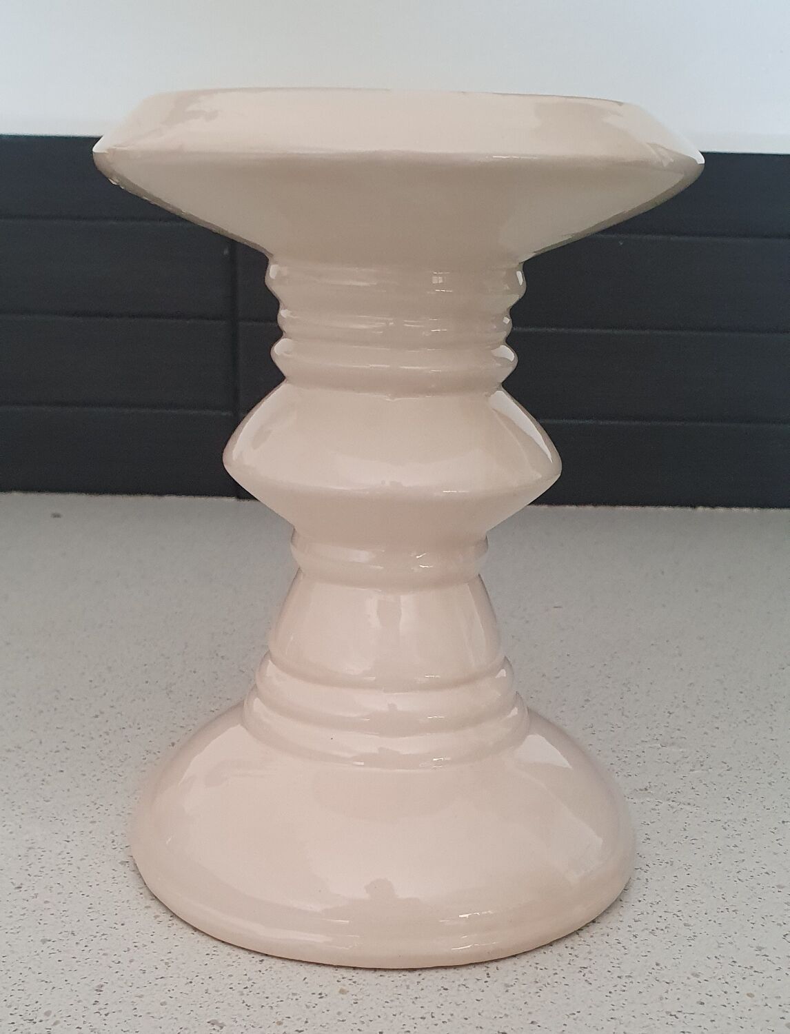 Large porcelain candle holder