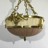 Bronze And Glass Paste Pendant Lamp