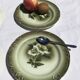 6 Gien dessert anemones opaque porcelain porcelain