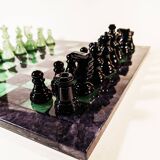 1970 Volterra Alabaster Chess Set - Made in Italy
