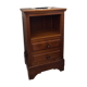 Solid cherry bedside table in Louis Philippe style.