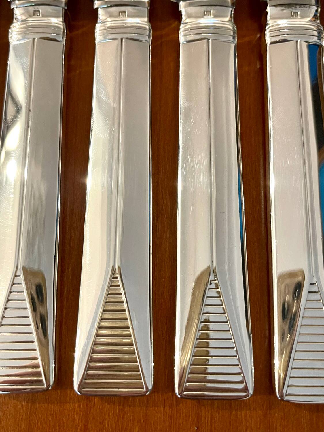 Christofle Atlantide model 12 table knives 24.5 cm very good condition