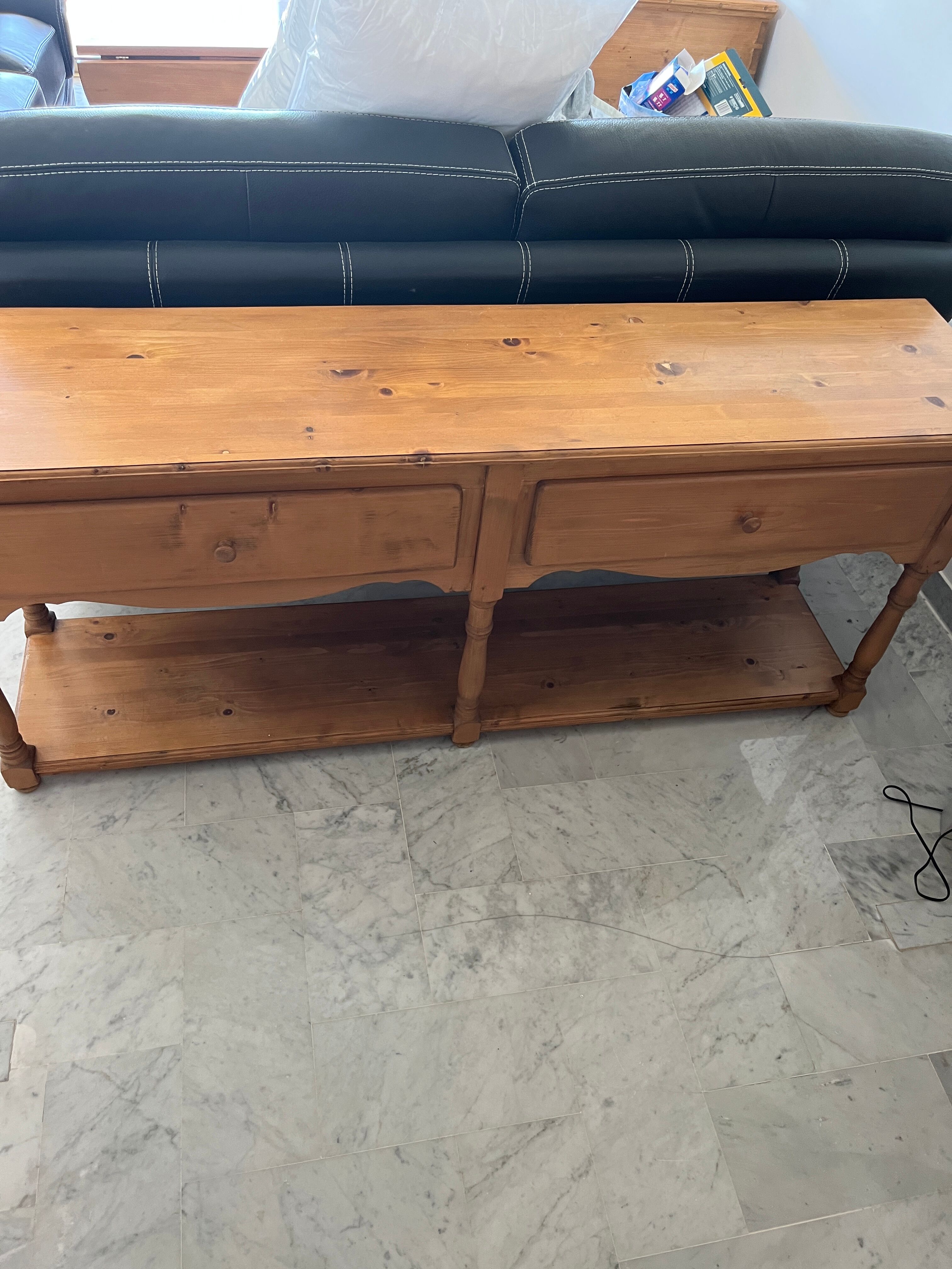 Draper console with 2 drawers