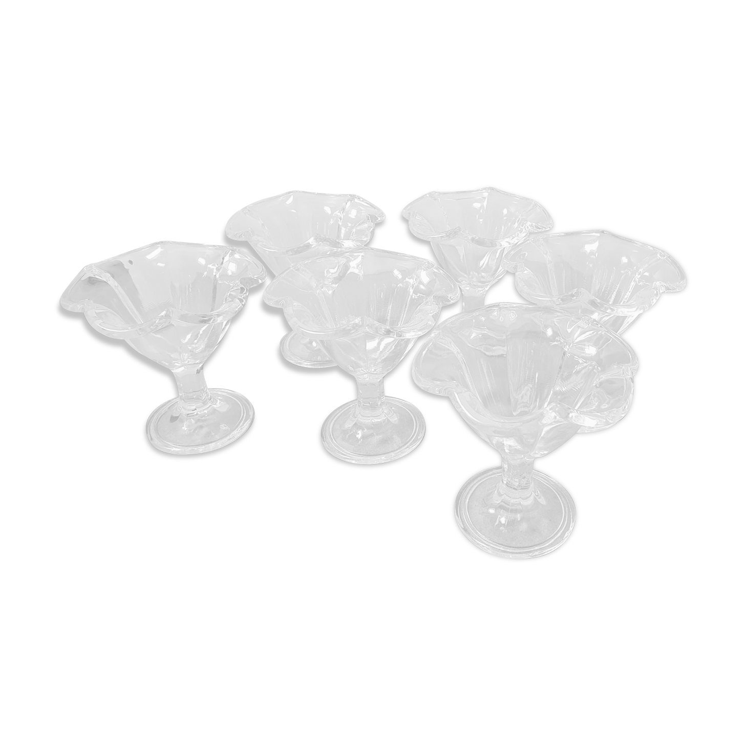 Set of 6 ice cream cups