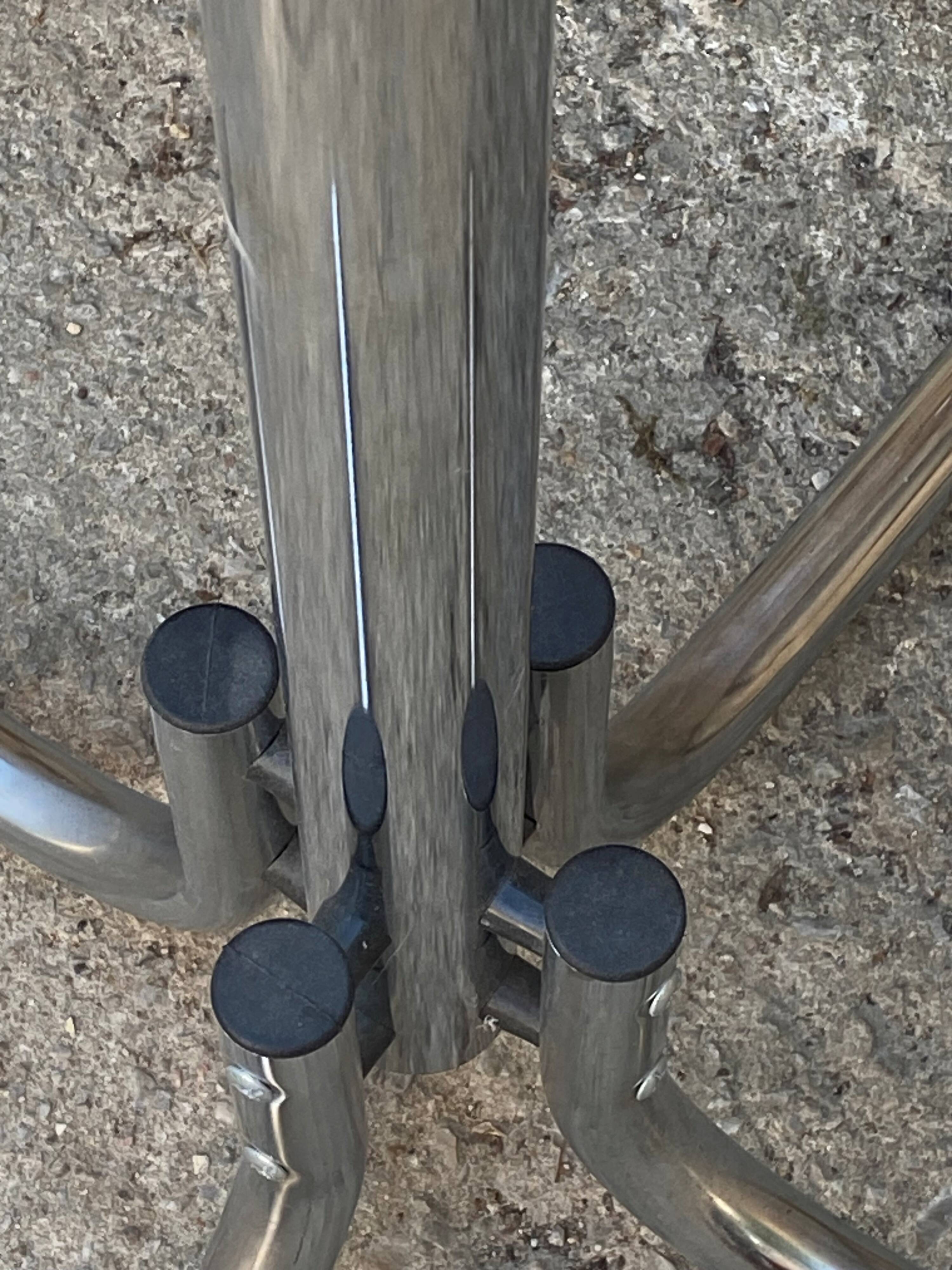 Vintage 1970s chrome metal coat rack