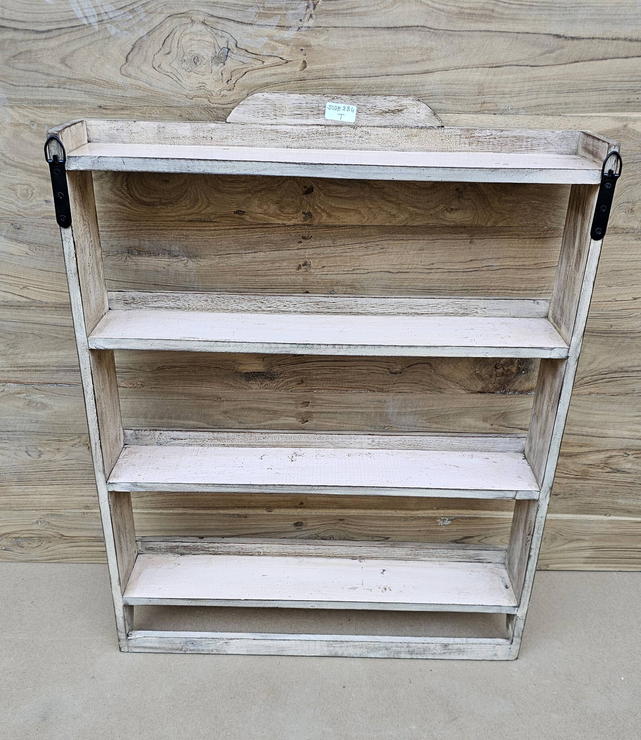 Burmese teak wall shelf