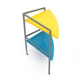 Corner table with two shelves, 1980s