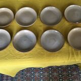 Vintage enamelled sandstone dessert plates