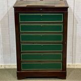 19th century mahogany cardboard box with writing desk