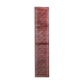 Handmade persian rug, red wool runner rug- 75x387cm