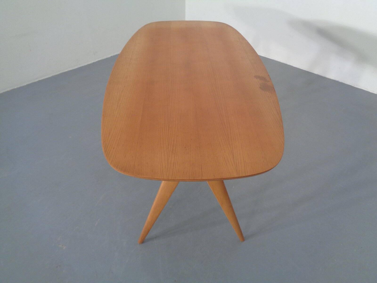 Italian Beech Side Table, 1960s