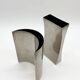 Paire de vases sculpturaux en aluminium, 1980s