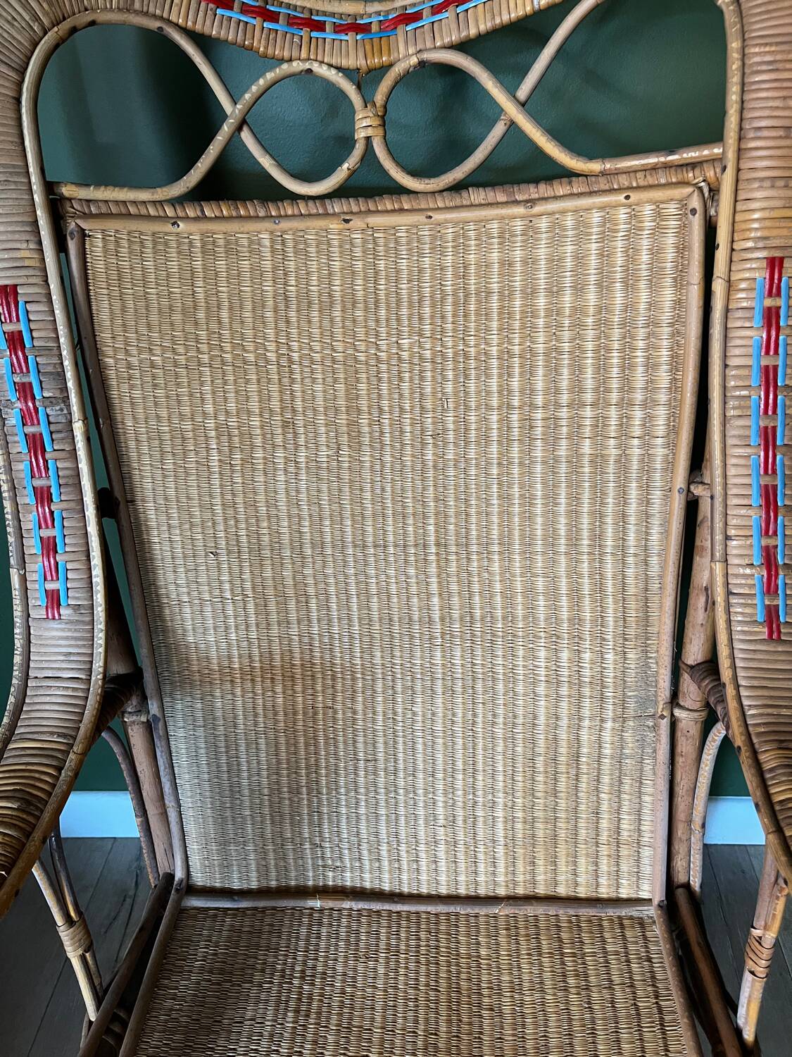 Art Deco armchair in rattan and wicker, 1920s