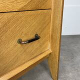 50s chest of drawers with blond wood compass feet