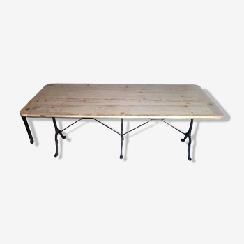 Large family bistro table with wooden top