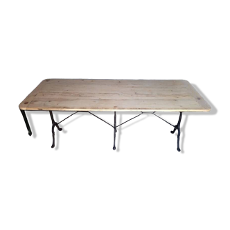 Large family bistro table with wooden top