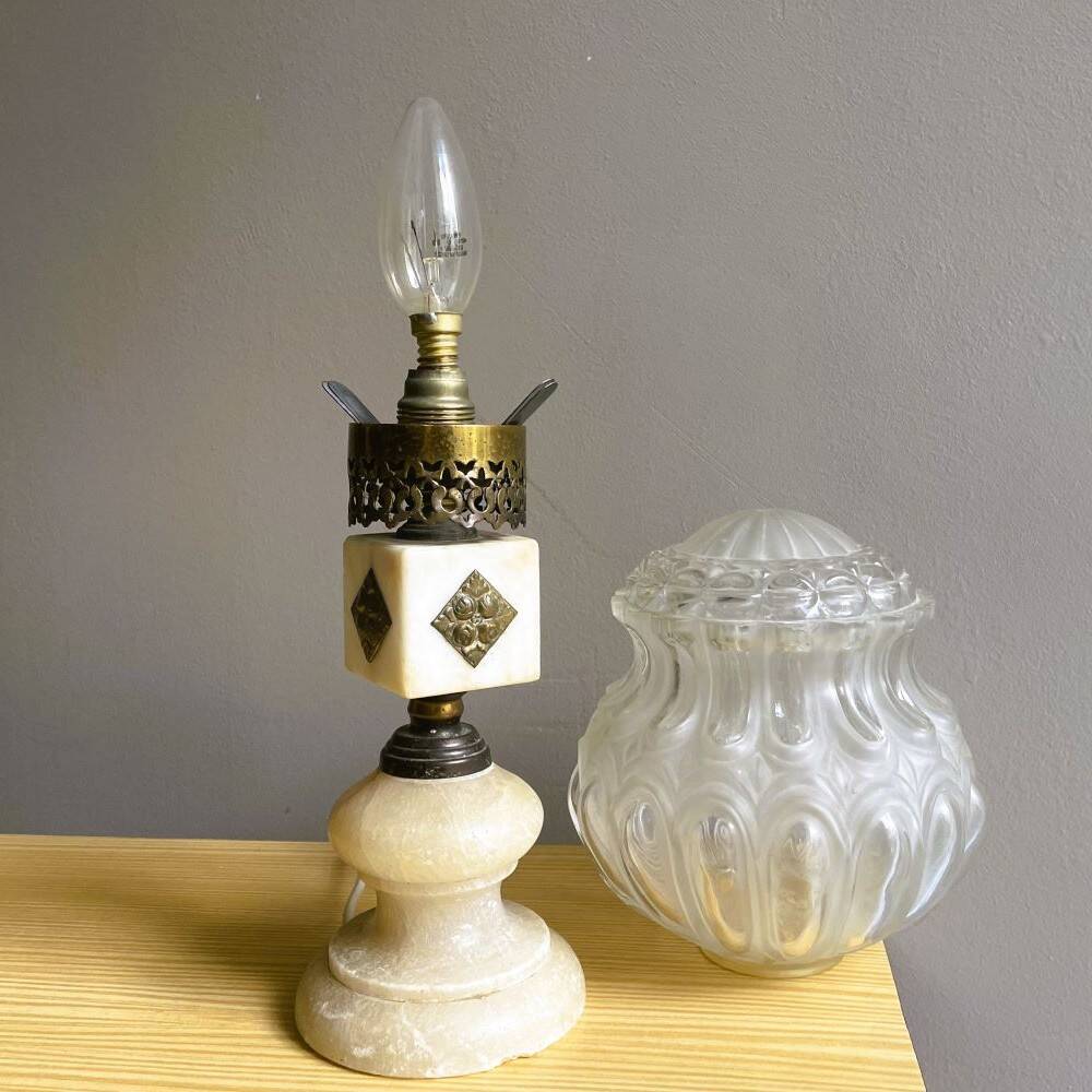 Lampe de table en marbre de style Art Déco