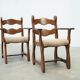 Set of two razorback armchairs
