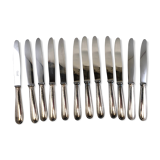 Christofle 12 silver metal knives model Versailles