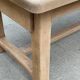 Extendable farmhouse table renovated in solid raw oak 2 drawers 2 benches 20