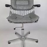 Vintage chrome swivel armchair