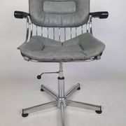 Vintage chrome swivel armchair