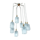 Modernist Crystal hanging 7 Fires, Germany 60s