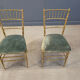 Pair of brass faux bamboo chairs, 1960s