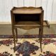 Louis XV style bedside table with curtains in beech from the 1950s.