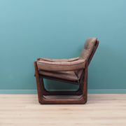 Leather armchair, Danish design, 1960s, manufactured by Genega Møbler