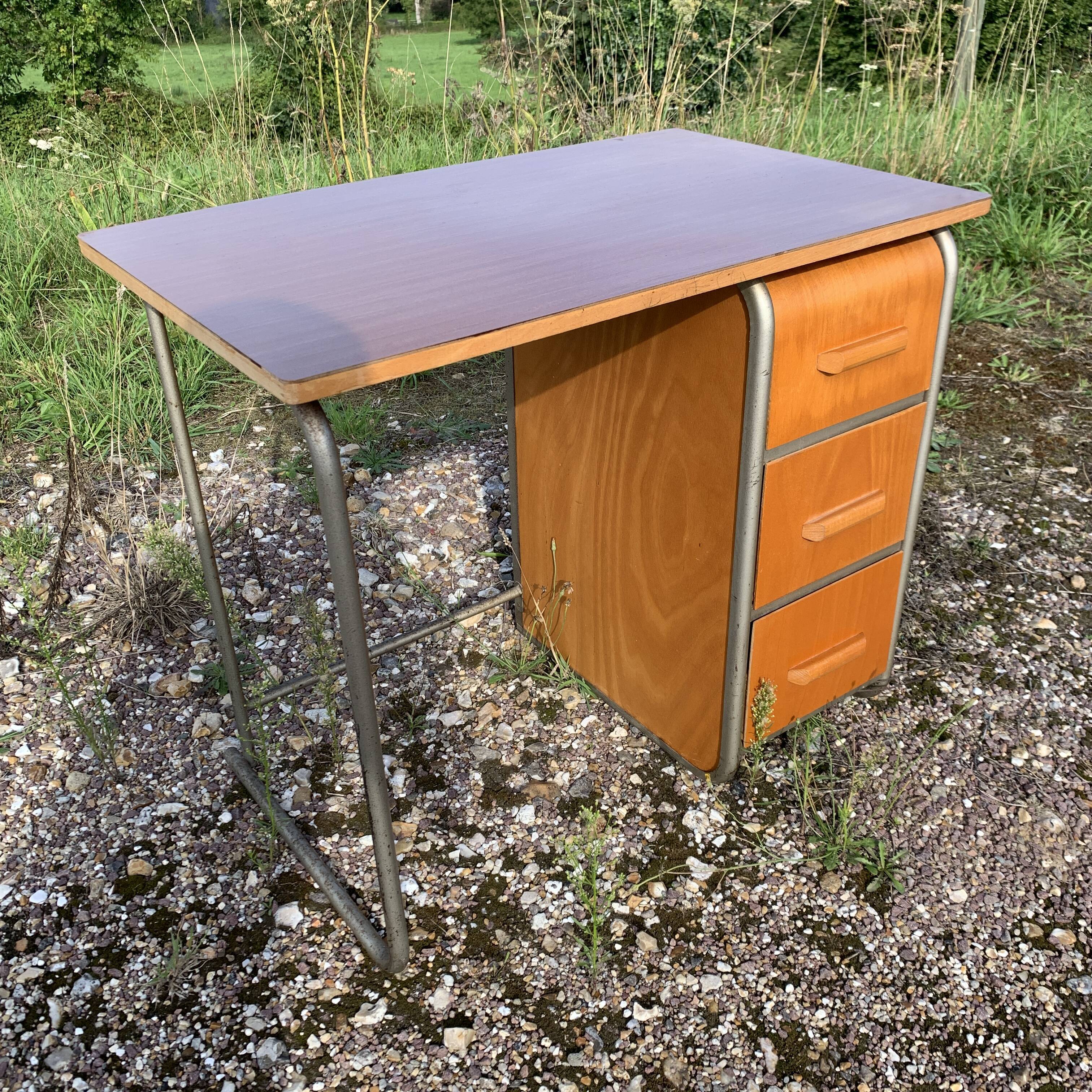 Child desk with drawer box 1950
