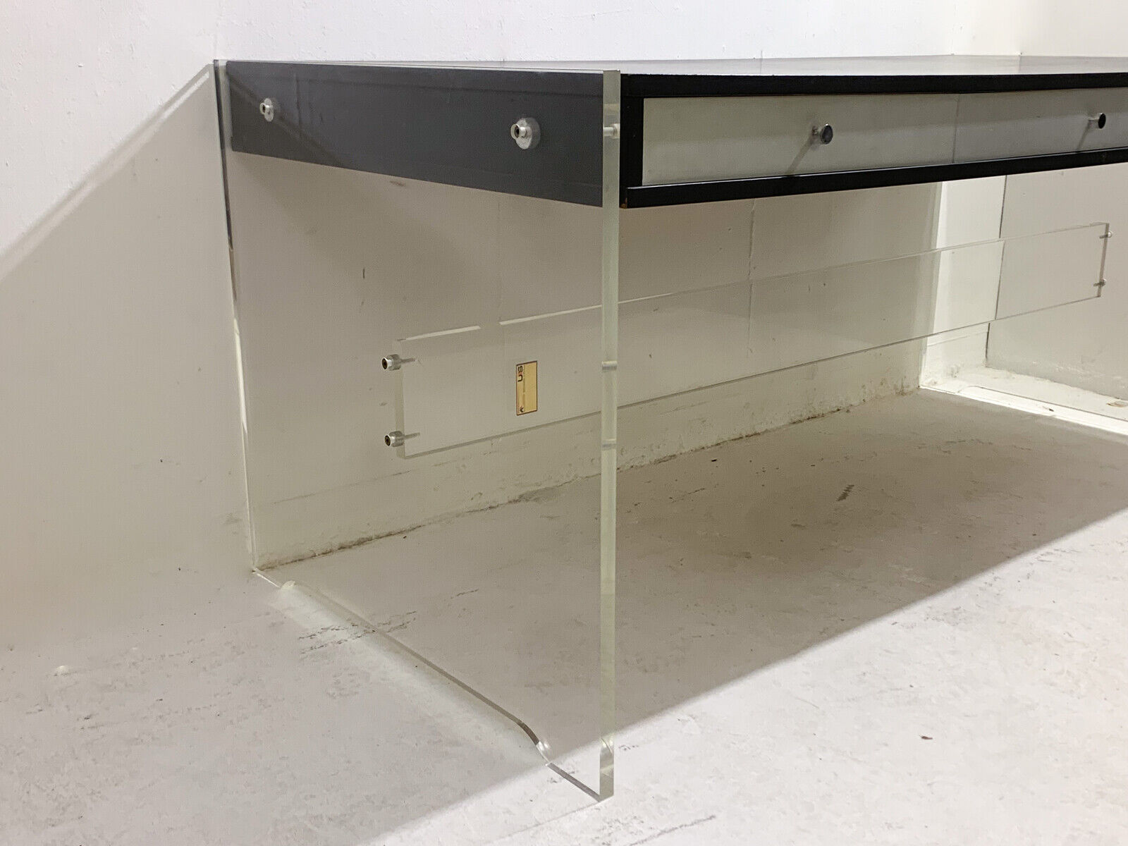 Mid-Century Modern Desk by Poul Nørreklit For Georg Petersens Møbelfabrik, Wood and Plexiglass, 1970
