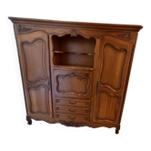 Grande armoire bibliothèque en noyer