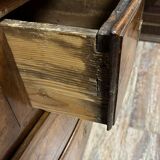 Louis XV period curved chest of drawers in walnut and elm burl circa 1750