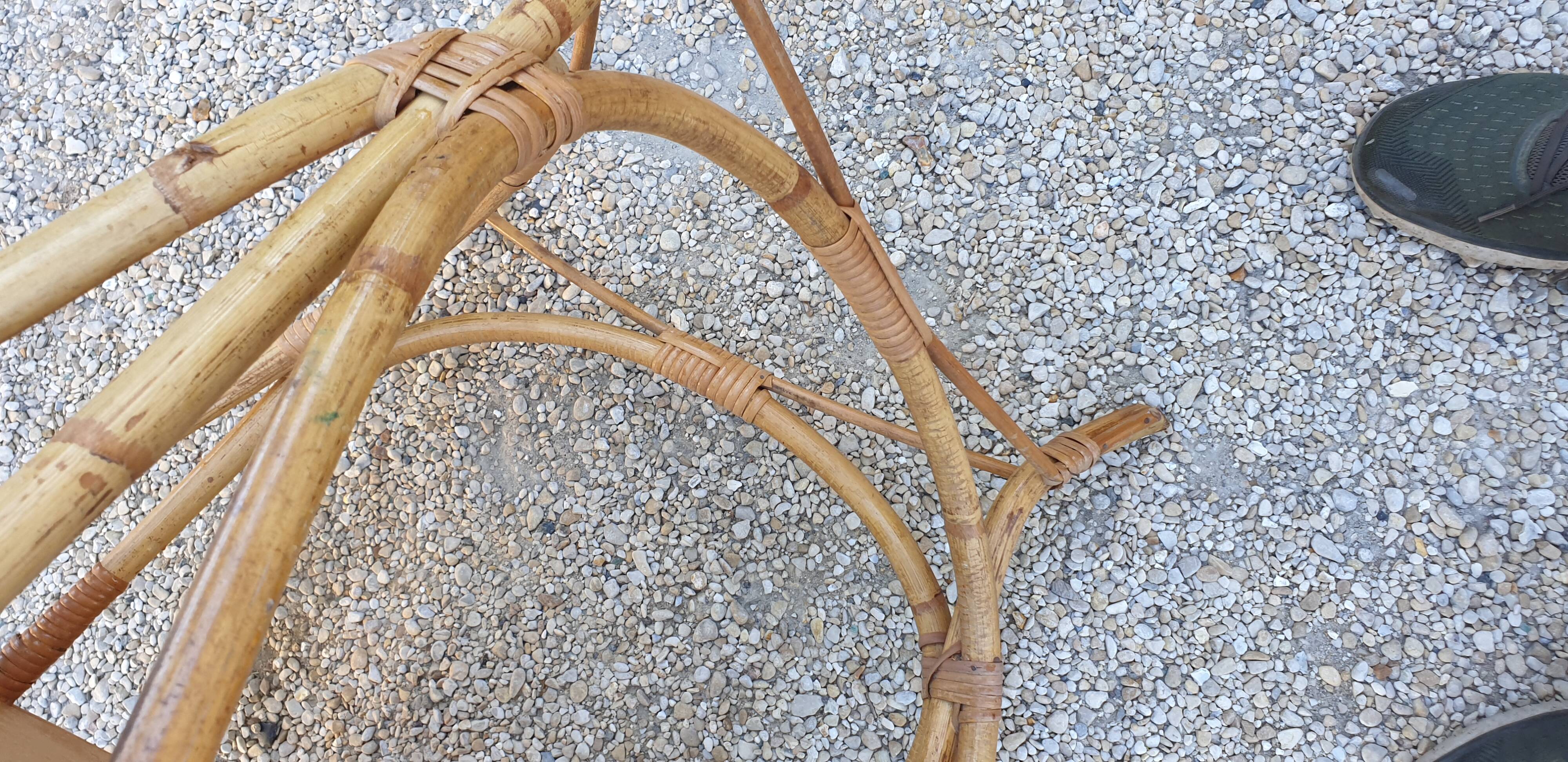 Rattan coffee table 1960