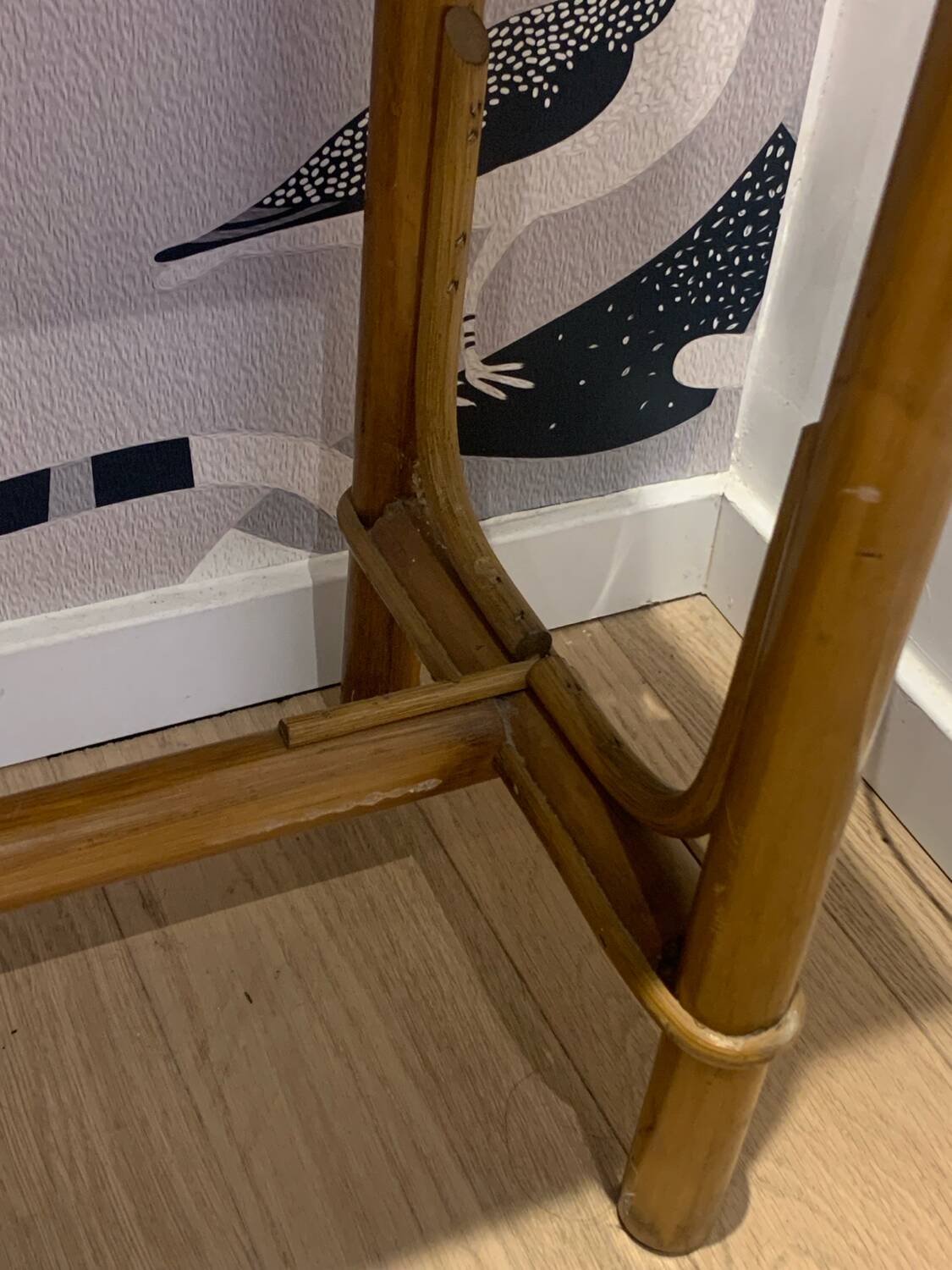 Vintage rattan console