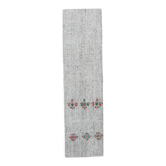 2x8 white & black vintage runner rug 61x234cm