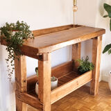 Solid oak workbench early XX th