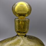 Cognac decanter in bubbled blown glass