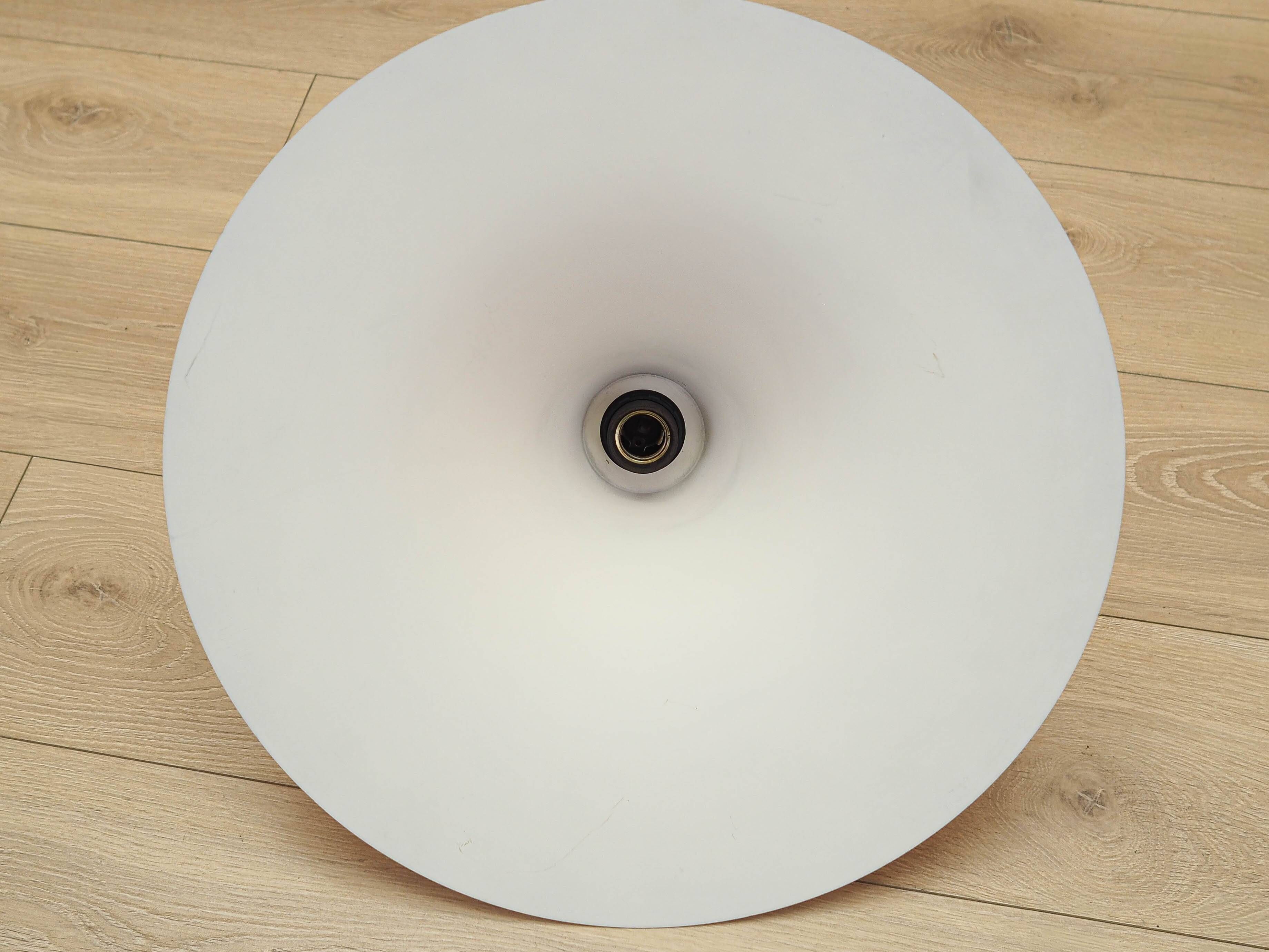Danish pendant lamp 1960s with orange metal shade