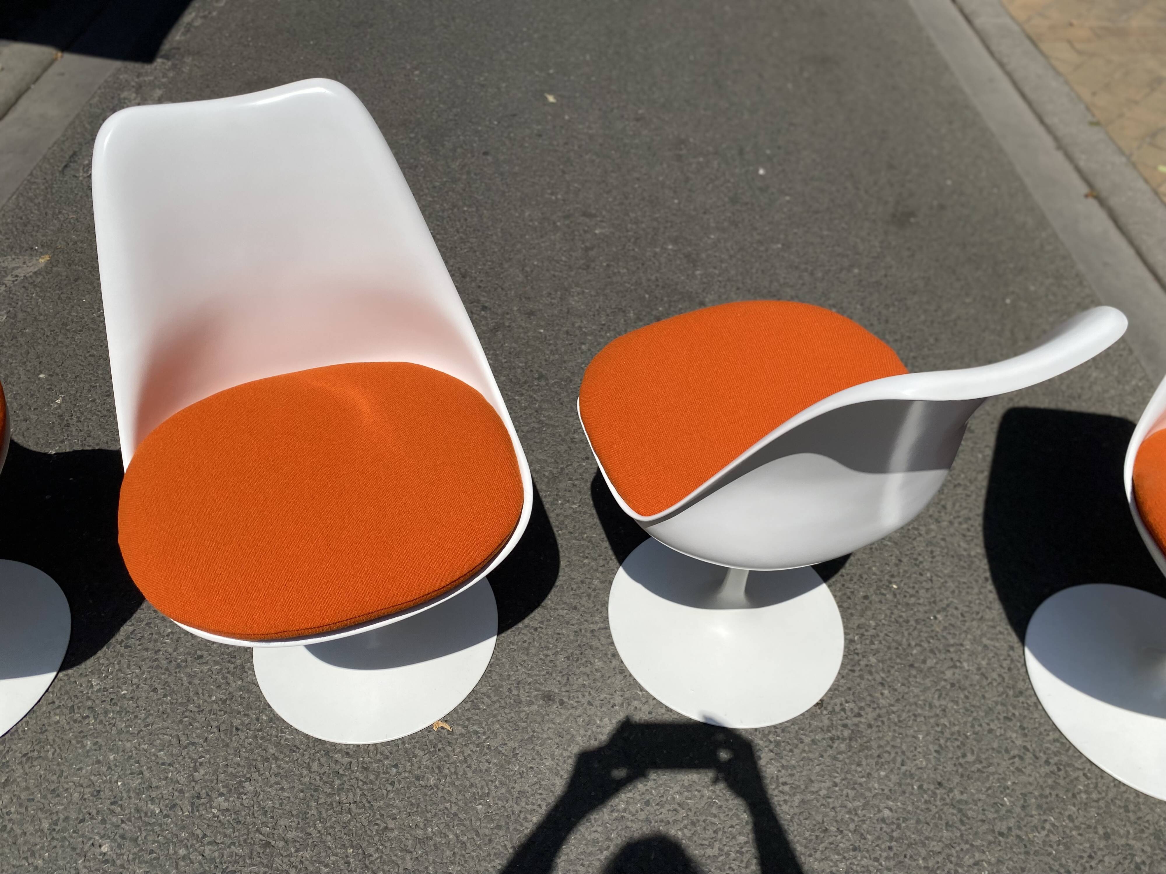 Tulip chairs by eero saarinen for knoll