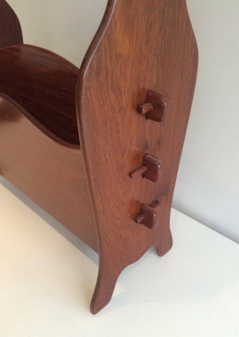Scandinavian teak magazine rack