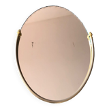 Beveled wall mirror with gold frame
