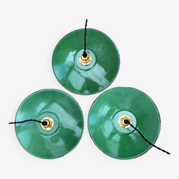 Set of 3 suspensions in enamelled sheet metal